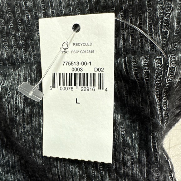 Gap Womens Wide Leg Bottom Knit Pants Large (34x29) Gray Pockets Athleisure Boho - Picture 11 of 15